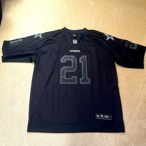 Vintage Nike NFL on field Black Cowboys jersey #21 Elliott  embroidered size 48